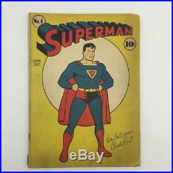 Superman #6 (August 1940) VG