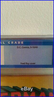 Superman #6 CGC 3.0 DC 1940 Old CGC Label All Star Comics 1 Ad Golden Age