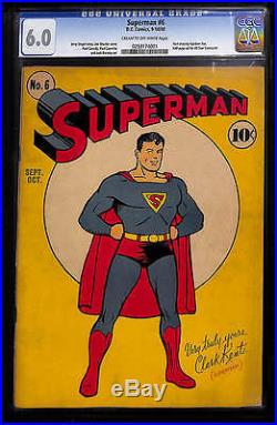 Superman #6 CGC 6.0 DC 1940 JLA Justice League Batman Flash G5 251 1 cm