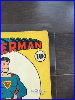 Superman # 6 Golden Age Comic 1st Splash page in Superman comic! HTF! L@@K