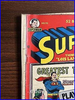 Superman #70 DC Comics 1951 Golden Age Superhero Comic Book