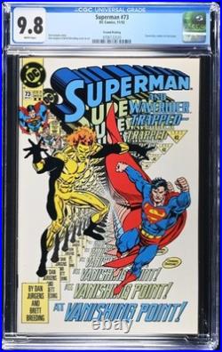 Superman #73 CGC 9.8 White Pages 2nd Print RARE Doomsday Cameo 1992 POP 13