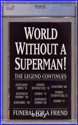 Superman #75D Direct Variant 1st Printing CGC 9.8 1993 4044927004