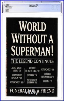 Superman #75D Direct Variant 1st Printing CGC 9.8 1993 4707513022