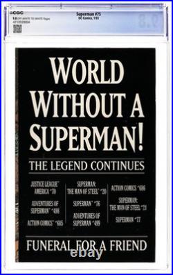 Superman #75D Direct Variant 1st Printing CGC 9.8 1993 4710939004