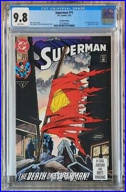Superman #75 2nd Print Variant CGC 9.8 NM/MT (Jan 1993 DC Comics) Gatefold