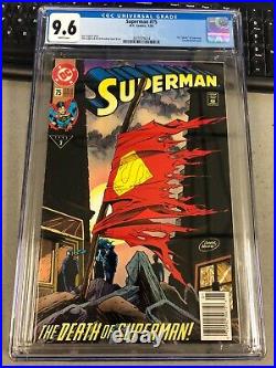 Superman #75 CGC 9.6 NEWSSTAND (Death of SM) DC 1993 SHIPPING DISCOUNTS