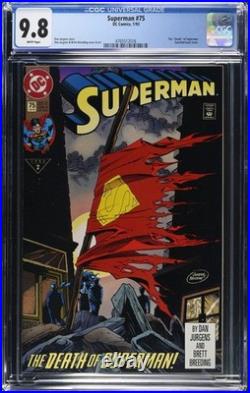 Superman #75 CGC 9.8 Death of Superman 1st Print Direct