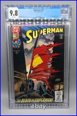 Superman #75 CGC 9.8 Death of Superman 1st Print Direct