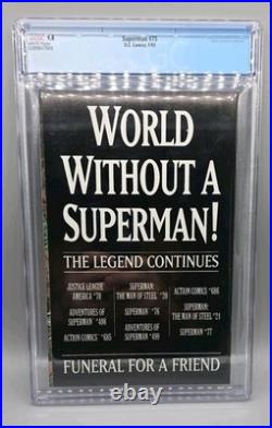 Superman #75 CGC 9.8 Death of Superman 1st Print Direct