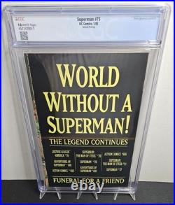 Superman #75 CGC 9.8 Death of Superman 2nd Printing DC COMICS Superman #75 CGC 9.8 Death of Superman 2nd Printing DC COMICS