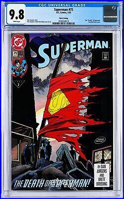 Superman #75 CGC 9.8 (Jan 1993, DC) Dan Jurgens, Death of Superman, 3rd Printing