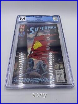 Superman #75 CGC Graded 9.4 The Death Of Superman Comic Book