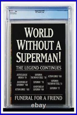 Superman #75 CGC Graded 9.6 DC 1993 Newsstand Edition Gatefold Cover Comic Book