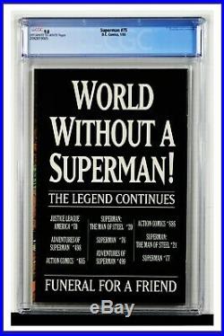 Superman #75 CGC Graded 9.8 Newsstand Edition Gatefold Back Cover Comic Book