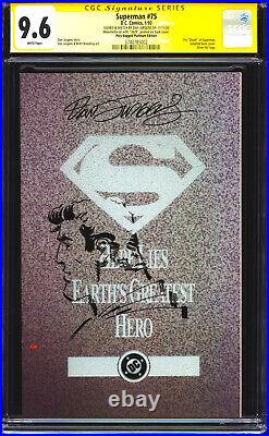 Superman 75 CGC SS 9.6 Platinum Signed Sketched by Dan Jurgens