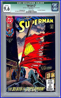 Superman #75 Cgc 9.6 Signed By Superman Creator Jerry Siegel Coa 1993