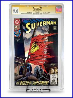 Superman #75 Death of Superman BUNDLE CGC 9.8 Poly-Bag/Signed by Dan Jurgens