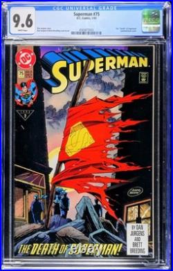 Superman #75 Death of Superman'Doomsday' 1st Print DC 1993, CGC 9.6, Jurgens