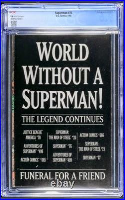 Superman #75 Death of Superman'Doomsday' 1st Print DC 1993, CGC 9.6, Jurgens