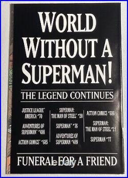 Superman #75, Death of Superman, (Newspaper, Stamps, Poster)