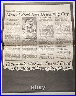 Superman #75, Death of Superman, (Newspaper, Stamps, Poster)