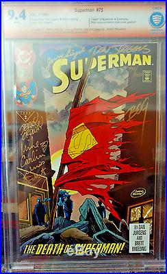 Superman 75 Dynamic Forces Jerry Siegel Signed with Original Case Creator's Series