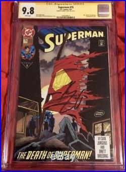 Superman #75 SS CGC 9.8 Henry Cavill Signed The Death Of Superman