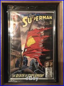 Superman #75 signed by Jerry Siegel Dynamic Forces Creator Series