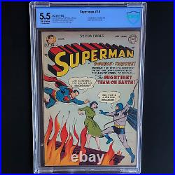 Superman #76 (1952) Cbcs 5.5 Ow Batman & Superman Meet & Learn Identities