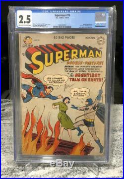 Superman 76 CGC 2.5 Batman And Superman Learn Each Others Identities