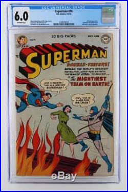 Superman #76 CGC 6.0 FN -DC 1952- Batman & Superman learn their identities