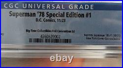 Superman'78 1 NYCC'23 Foil Cover CGC 9.8