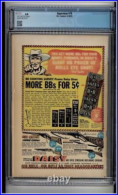 Superman #78 DC Comics 1952 CGC 4.0