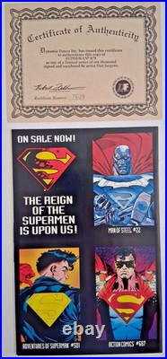Superman #79 + #501 + MOS #22 + Action #687 DF Signed & Numbered Set with COA