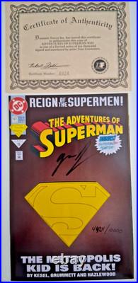Superman #79 + #501 + MOS #22 + Action #687 DF Signed & Numbered Set with COA