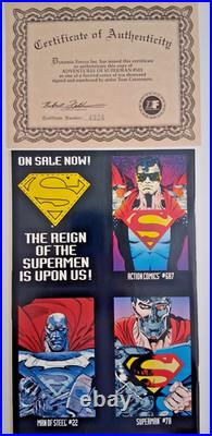 Superman #79 + #501 + MOS #22 + Action #687 DF Signed & Numbered Set with COA