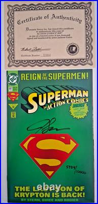 Superman #79 + #501 + MOS #22 + Action #687 DF Signed & Numbered Set with COA