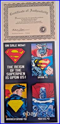 Superman #79 + #501 + MOS #22 + Action #687 DF Signed & Numbered Set with COA