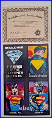 Superman #79 + #501 + MOS #22 + Action #687 DF Signed & Numbered Set with COA