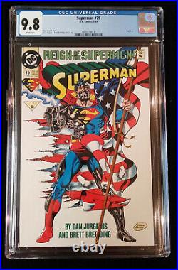 Superman #79, CGC 9.8, DC Direct Edition 7/93, American flag cover