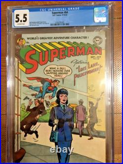 Superman #84 D. C. Comics 9-10/53 CGC 5.5-GOLDEN AGE-RARE