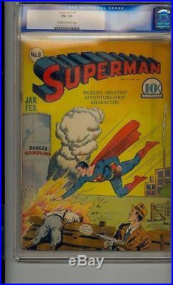 Superman #8 Cgc 5.5 Golden Age