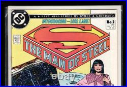 Superman (9.4/nm Avg) Man Of Steel #1,2,3,4,6 (lot Of 5) 1986 Byrne/cgc It