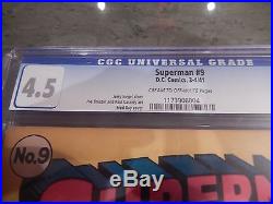 Superman #9 CGC 4.5 VG+ Great Color