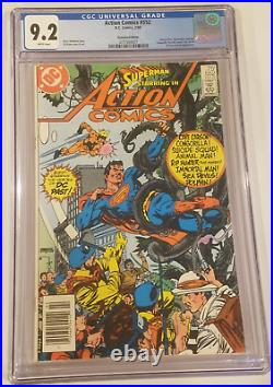 Superman Action Comics #552 DC Another Time Another Death CGC graded White 9.2