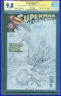 Superman Action Comics 812 CGC SS 4X Signed 9.8 Michael Turner Sketch Variant