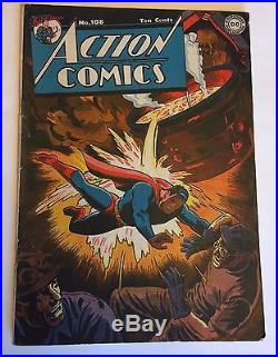 Superman Action Comics No. 108 May 1947 Vol 1 Nice Shape Ten Cents WOW