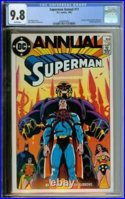 Superman Annual #11 Cgc 9.8 White Pages // Batman + Robin + Ww App 1985