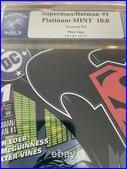 Superman/Batman #1 2003 Double Cover! CGGroup/PGX Platinum Mint 10